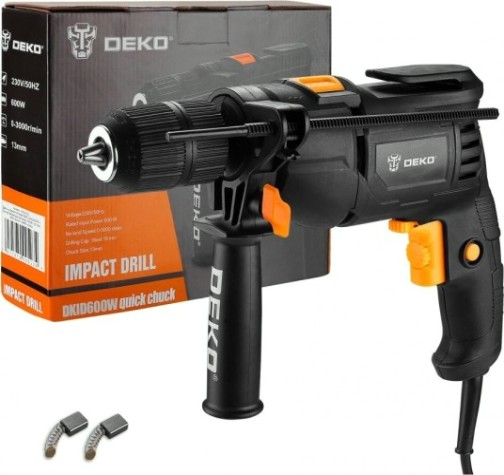 Дрель ударная сетевая DEKO DKID600W (БЗП) (063-4162) [063-4162]