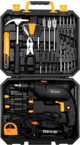 Дрель ударная сетевая DEKO DKID600W кейс + набор 40 предметов (063-4158) [063-4158]