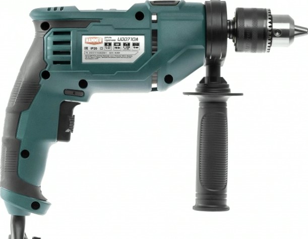 Дрель ударная сетевая Hammer UDD710A 13мм, реверс [216-047]