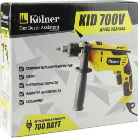 Дрель ударная сетевая Kolner KID 700V [кн700в]