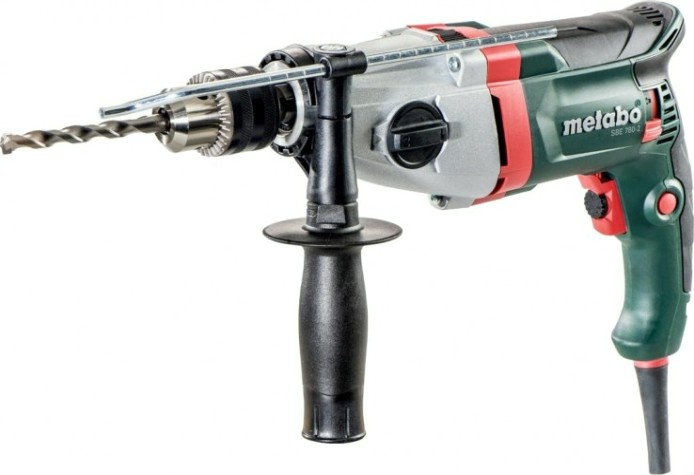 Дрель ударная сетевая METABO SBE 780 - 2 (ЗВП) двухскоростная, кейс [600781510]