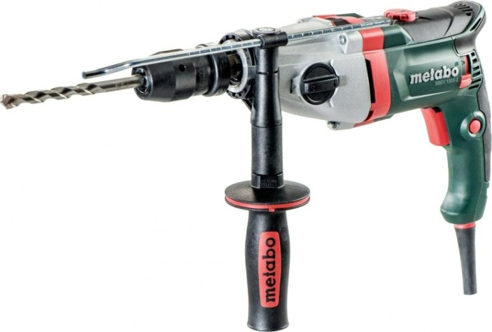 Дрель ударная сетевая METABO SBEV 1300 - 2 (БЗП) двухскоростная [600785500] кейс, патрон Futuro Top