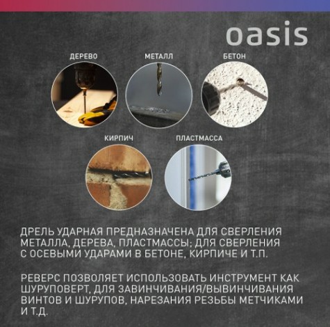 Дрель ударная сетевая OASIS DU-71 [4640039480266]