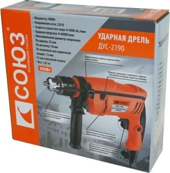Дрель ударная сетевая СОЮЗ ДУС-2190