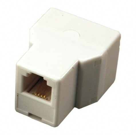 Двойник телефонный REXANT 03-0032 (уп. 50 штук) RJ-14 (6P4C) (гнездо-2 гнезда) [03-0032]