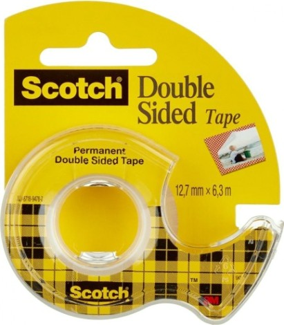 Двусторонняя клейкая лента 3M Scotch® 136D на мини-диспенсере,12 мм х 6,3 м [7100093103]