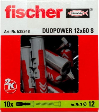 Дюбель FISCHER DUOPOWER 12 х 60 с саморезом 538248 [538248]