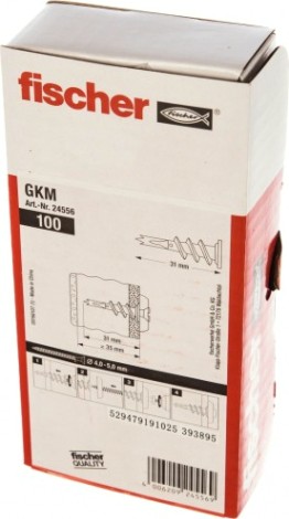 Дюбель FISCHER GKM металлический (уп.100 шт.) 24556 [24556]
