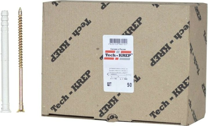 Дюбель гвоздевой Tech-KREP 10 х 160 (уп. 50 шт) потай