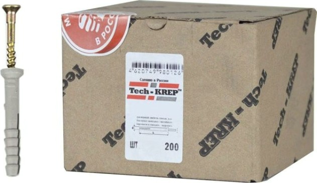 Дюбель гвоздевой Tech-KREP 6 х 60 (уп. 200 шт) потай