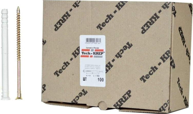 Дюбель гвоздевой Tech-KREP 8 х 100 (уп. 100 шт) потай [154270]