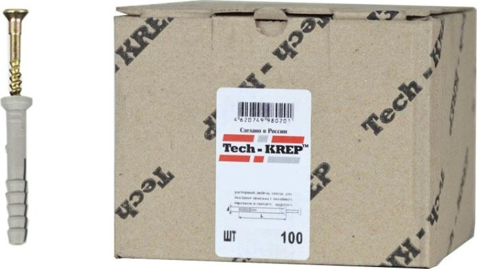 Дюбель гвоздевой Tech-KREP 8 х 80 (уп. 100 шт) потай [154269]