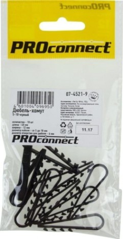 Дюбель-хомут Proconnect 5-10 мм (уп.10 шт.) черный [07-4521-9]