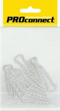 Дюбель-хомут Proconnect 5-10 мм (уп.100 шт.), белый, прямоугольный [07-4611]