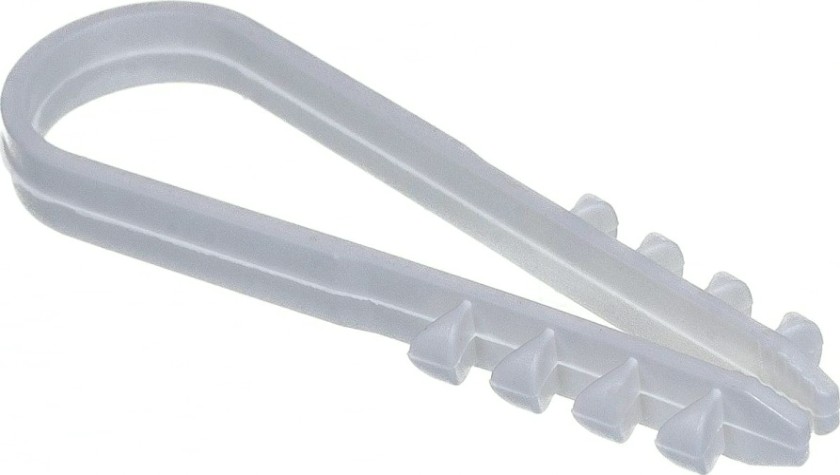 Дюбель-хомут REXANT 11-18 мм, белый нейлоновый упаковка 100 шт. [07-4502]