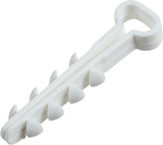 Дюбель-хомут REXANT 5-8 мм, белый нейлоновый прямоугольный упаковка 100 шт. [07-4608]