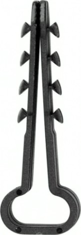 Дюбель-хомут REXANT 6-12 мм, черный нейлоновый прямоугольный упаковка 100 шт. [07-4614]