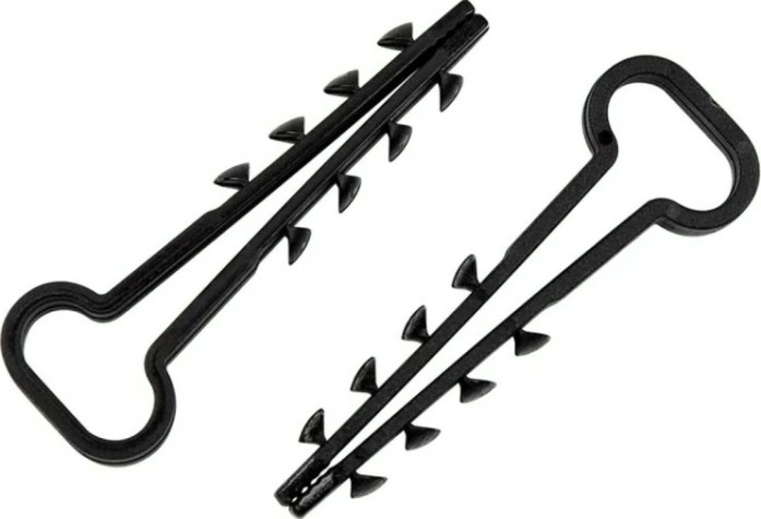 Дюбель-хомут REXANT 6-12 мм, черный нейлоновый прямоугольный упаковка 100 шт. [07-4614]