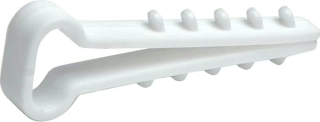 Дюбель-хомут RUCELF ДХБ-10-5 мм плоский, белый (уп.100 шт.) [ДХБ-10-5-ПБ]