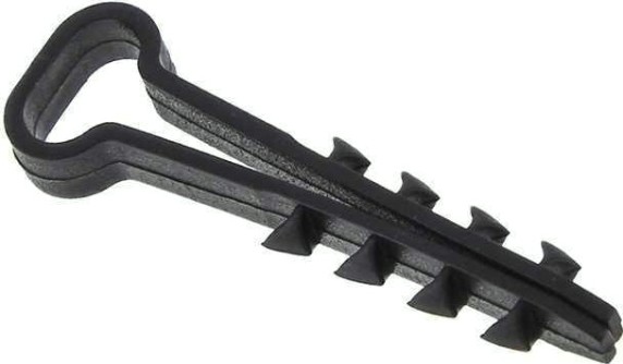 Дюбель-хомут RUCELF ДХБ-10-5 мм плоский, черный (уп.100 шт.) [ДХБ-10-5-ПЧ]