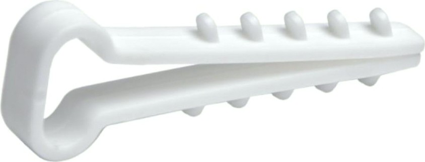 Дюбель-хомут RUCELF ДХБ-12-6 мм плоский, белый (уп.100 шт.) [ДХБ-12-6-ПБ]