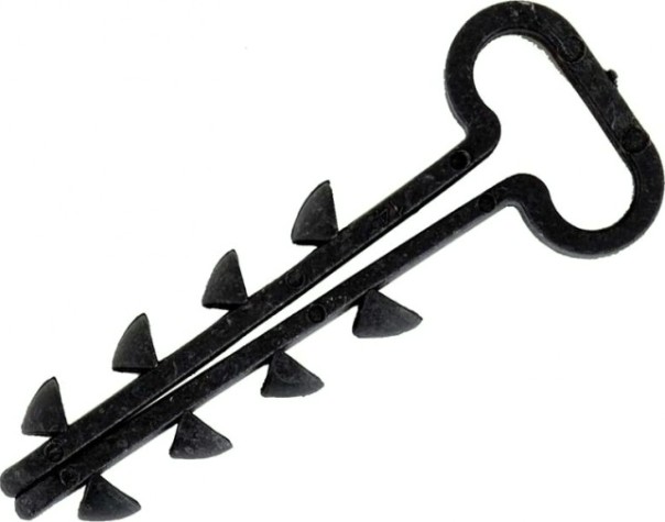 Дюбель-хомут RUCELF ДХБ-12-6 мм плоский, черный (уп.100 шт.) [ДХБ-12-6-ПЧ]