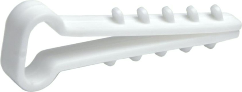 Дюбель-хомут RUCELF ДХБ-14-6 мм плоский, белый (уп.100 шт.) [ДХБ-14-6-ПБ]