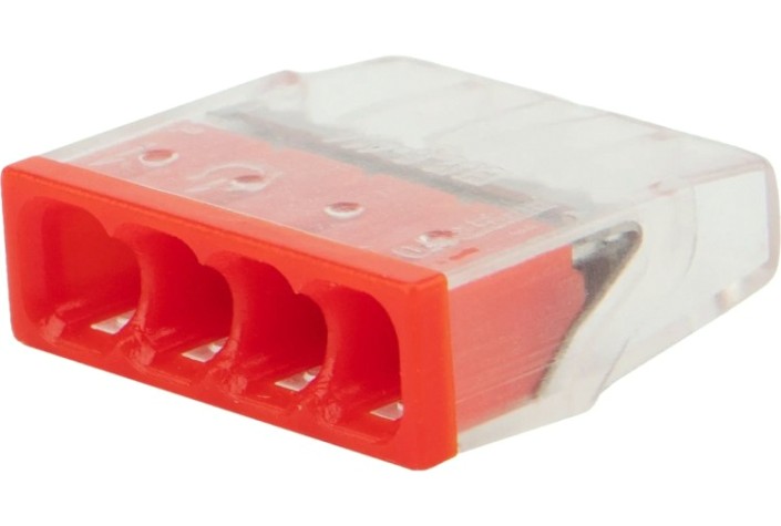 Экспресс-клема REXANT СМК 2273-204 4-проводная 0.5-2.5 мм², 5шт/уп [07-3213-5]