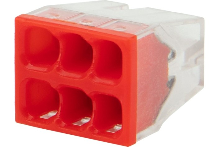 Экспресс-клема REXANT СМК 2273-206 6-проводная 0.5-2.5 мм², 5шт/уп [07-3209-5]