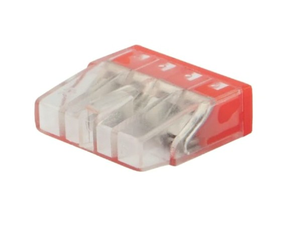 Экспресс-клема REXANT СМК 2273-244 с пастой 4-проводная 0.5-2.5 мм² 100шт/уп [07-3218]