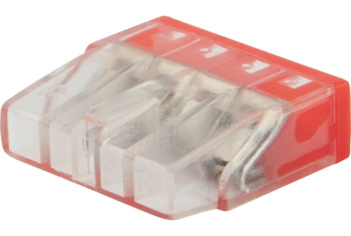 Экспресс-клема REXANT СМК 2273-244 с пастой 4-проводная 0.5-2.5 мм² 20шт/уп [07-3218-20]