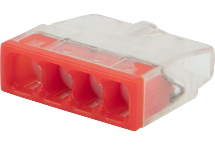 Экспресс-клема REXANT СМК 2273-244 с пастой 4-проводная 0.5-2.5 мм² 20шт/уп [07-3218-20]