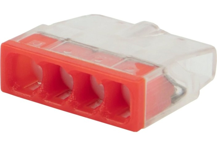 Экспресс-клема REXANT СМК 2273-244 с пастой 4-проводная 0.5-2.5 мм² 5шт/уп [07-3218-5]