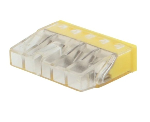 Экспресс-клема REXANT СМК 2273-245 с пастой 5-проводная 0.5-2.5 мм² 100шт/уп [07-3219]