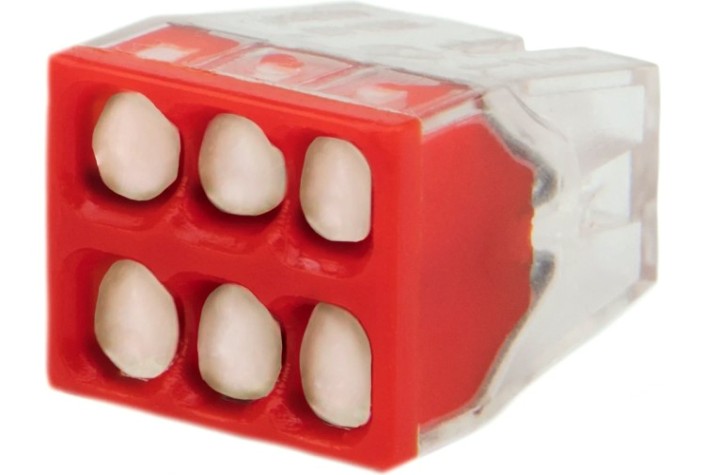 Экспресс-клема REXANT СМК 2273-246 с пастой 6-проводная 0.5-2.5 мм² 5шт/уп [07-3210-5]