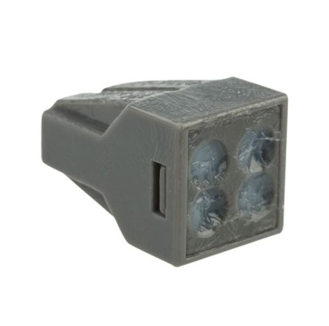 Экспресс-клема REXANT СМК 773-304 с пастой 4-проводная до 2,5 мм², серая 100шт/уп [07-3040]