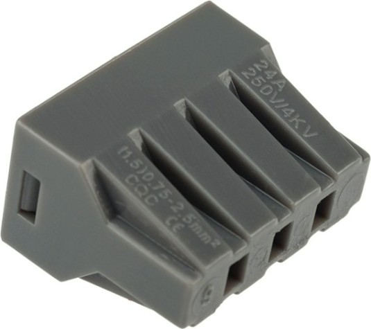 Экспресс-клема REXANT СМК 773-308 с пастой 8-проводная до 2,5 мм², серая 50шт/уп [07-3080]