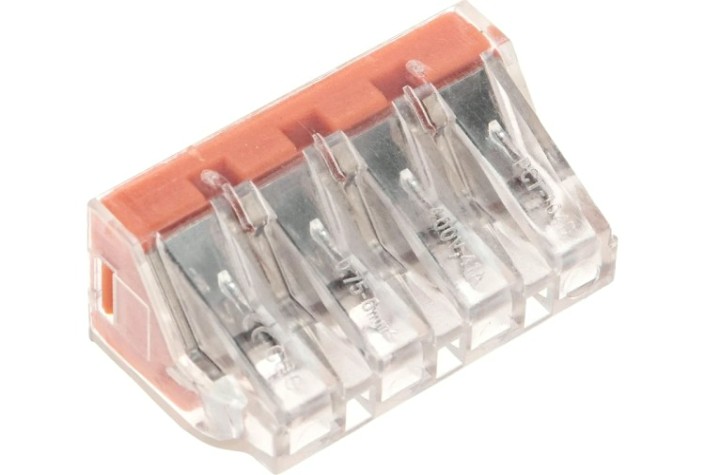 Экспресс-клемма REXANT СМК 773-174 с пастой, 4-проводная 0,75-6 мм² (50шт/уп) [07-5279]