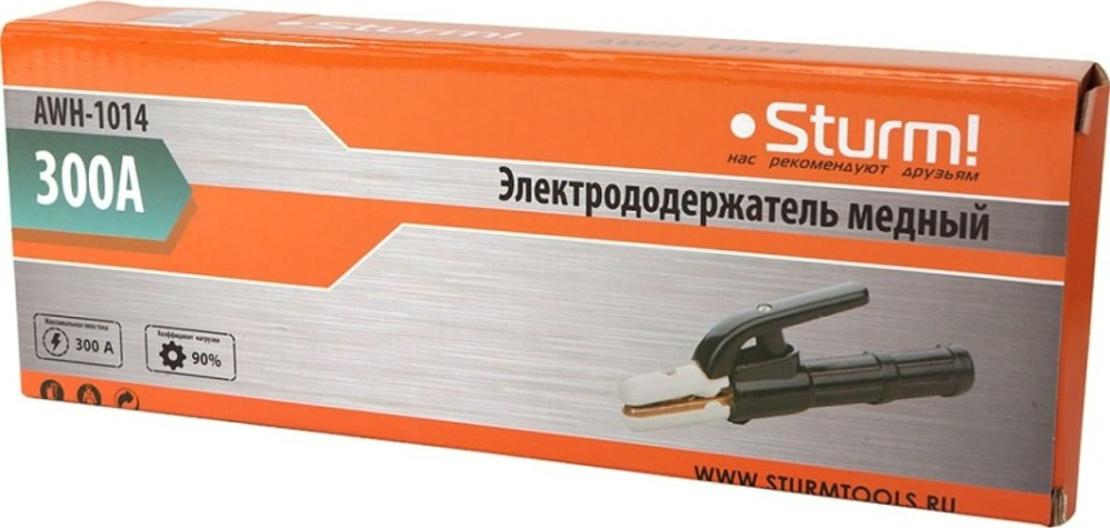 Электрододержатель Sturm AWH-1014 300А медь, черный Электрододержатель Sturm AWH-1014 300А медь, черный