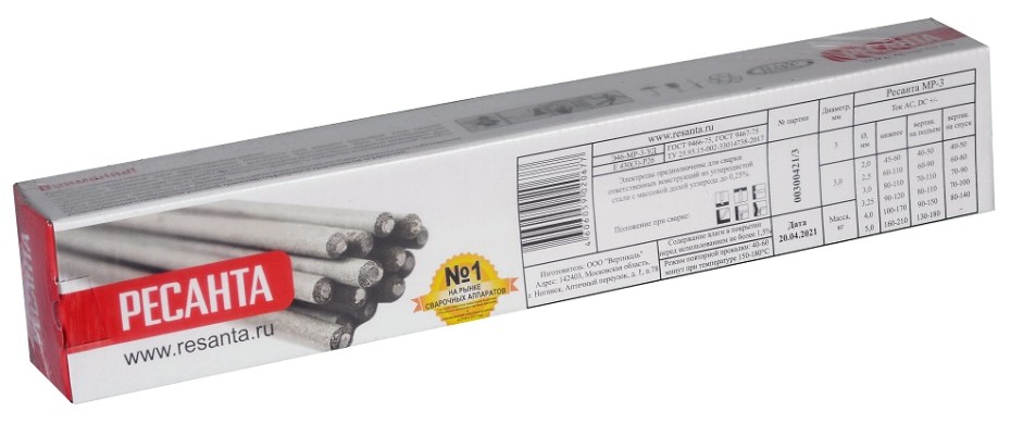 Электроды Ресанта МР-3 (3 мм; 3 кг) [71/6/21]