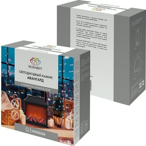 Электрокамин Neon-Night Авангард с эффектом живого огня 30х13х30 см [511-004]
