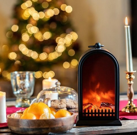 Электрокамин Neon-Night Фьюжн с эффектом живого огня 14,7x11,7х25 см [511-039]