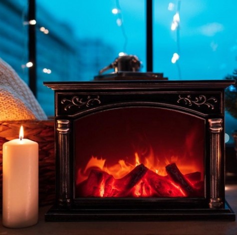 Электрокамин Neon-Night Классика с эффектом живого огня 33х12х24 см [511-030]