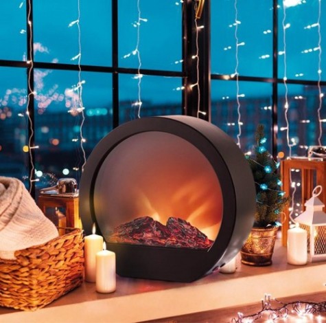 Электрокамин Neon-Night Лаунж с эффектом живого огня 35,3х12,4х33,7см [513-038]