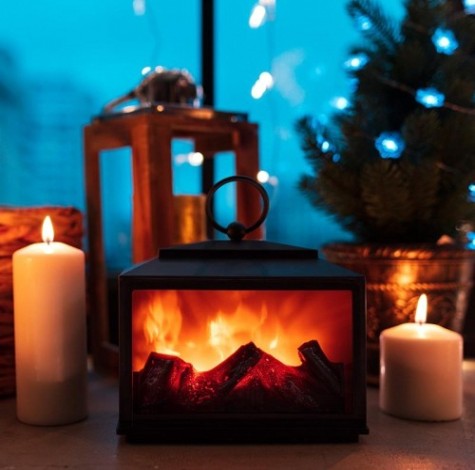 Электрокамин Neon-Night Сканди с эффектом живого огня 18х9х16 см [511-033]