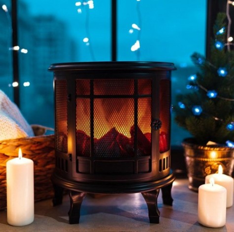 Электрокамин Neon-Night Винтаж с эффектом живого огня 30х16х35,5 см [511-032]