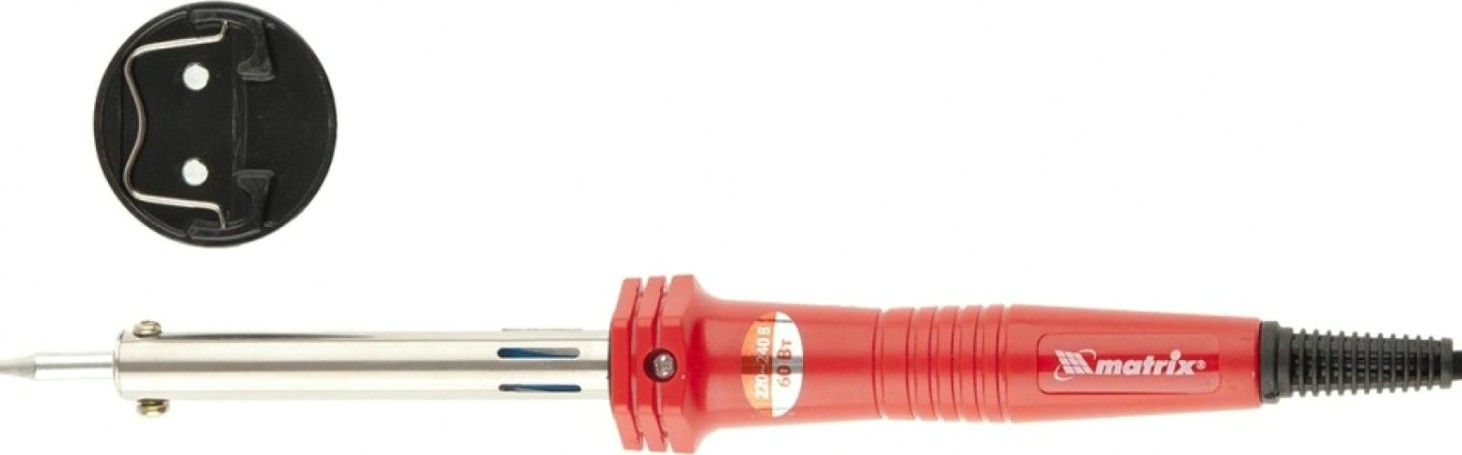 Электропаяльник MATRIX 60 Вт пласт. abs с пониж. теплопровод, медный наконечник [913036]