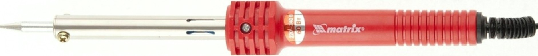 Электропаяльник MATRIX 60 Вт пластиковая рукоятка, медный наконечник [913006]