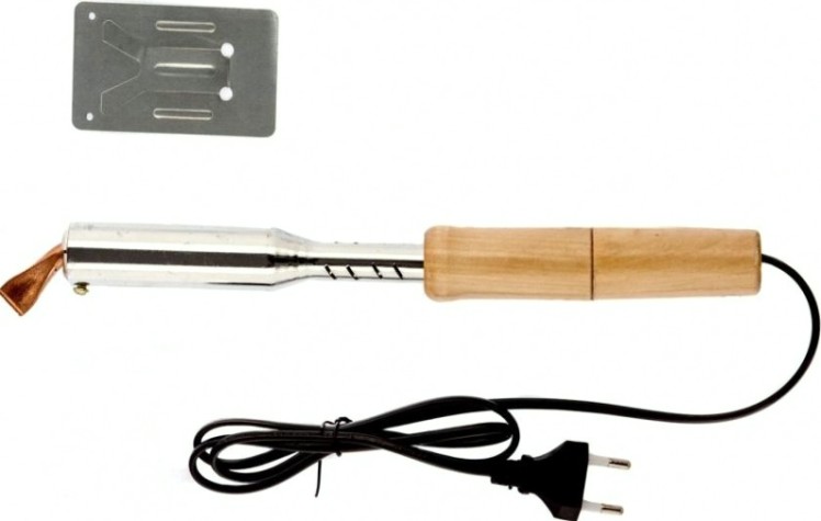 Электропаяльник Sparta 100 Вт, 220 В с ручкой из дерева [913104]