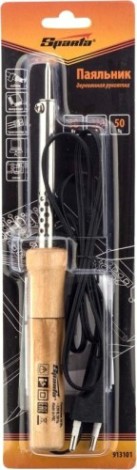 Электропаяльник Sparta 30 Вт, 220 В с ручкой из дерева [913101]